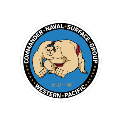 Commander Naval Surface Group West Pacific (U.S. Navy) Transparent STICKER Die-Cut Vinyl Decal-2 Inch-The Sticker Space