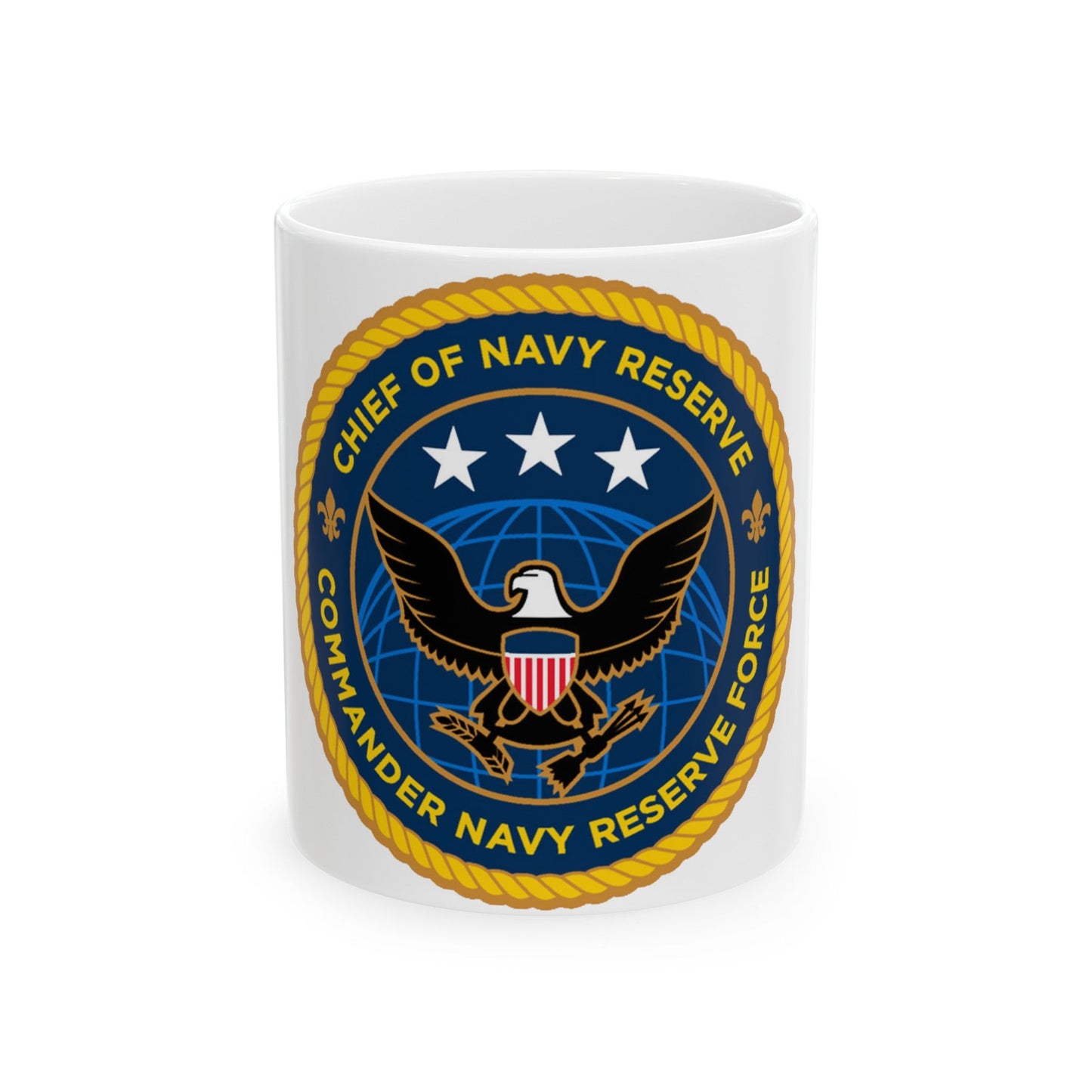 Commander Navy Reserve Force (U.S. Navy) White Coffee Mug-11oz-The Sticker Space