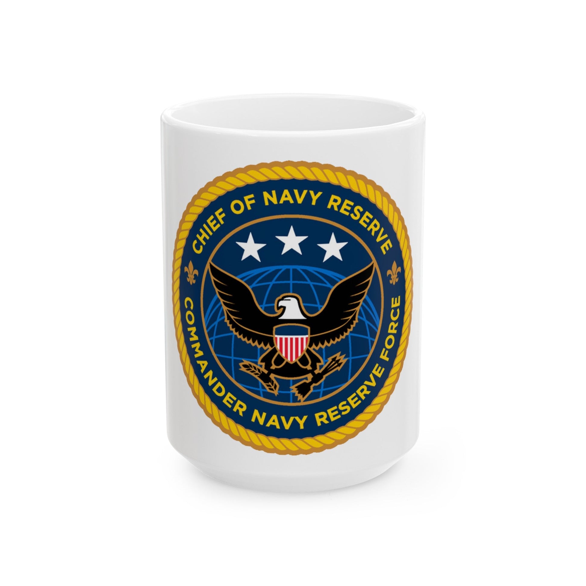 Commander Navy Reserve Force (U.S. Navy) White Coffee Mug-15oz-The Sticker Space