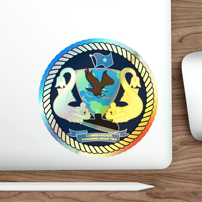 Commander Submarine Group Two (U.S. Navy) Holographic STICKER Die-Cut Vinyl Decal-The Sticker Space
