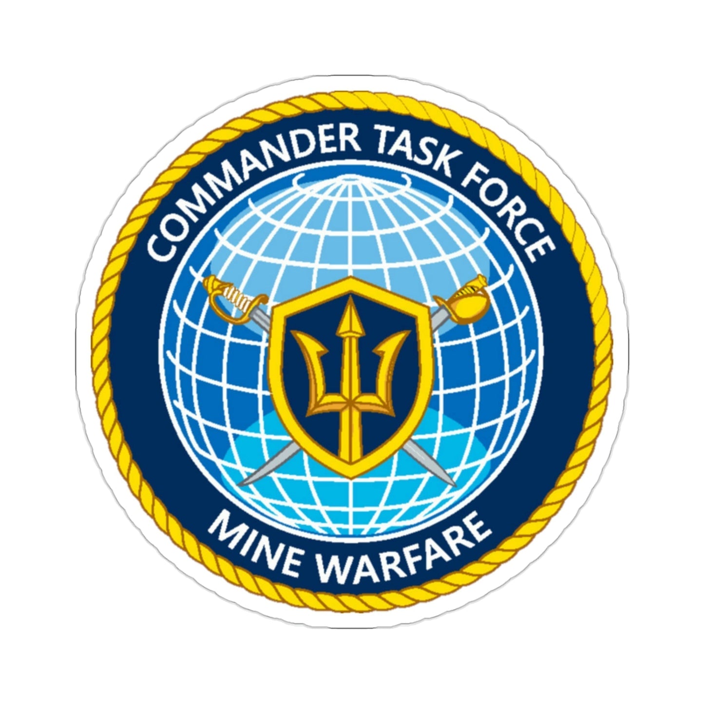Commander Task Force Mine Warfare CTF MW (U.S. Navy) STICKER Vinyl Die-Cut Decal-2 Inch-The Sticker Space