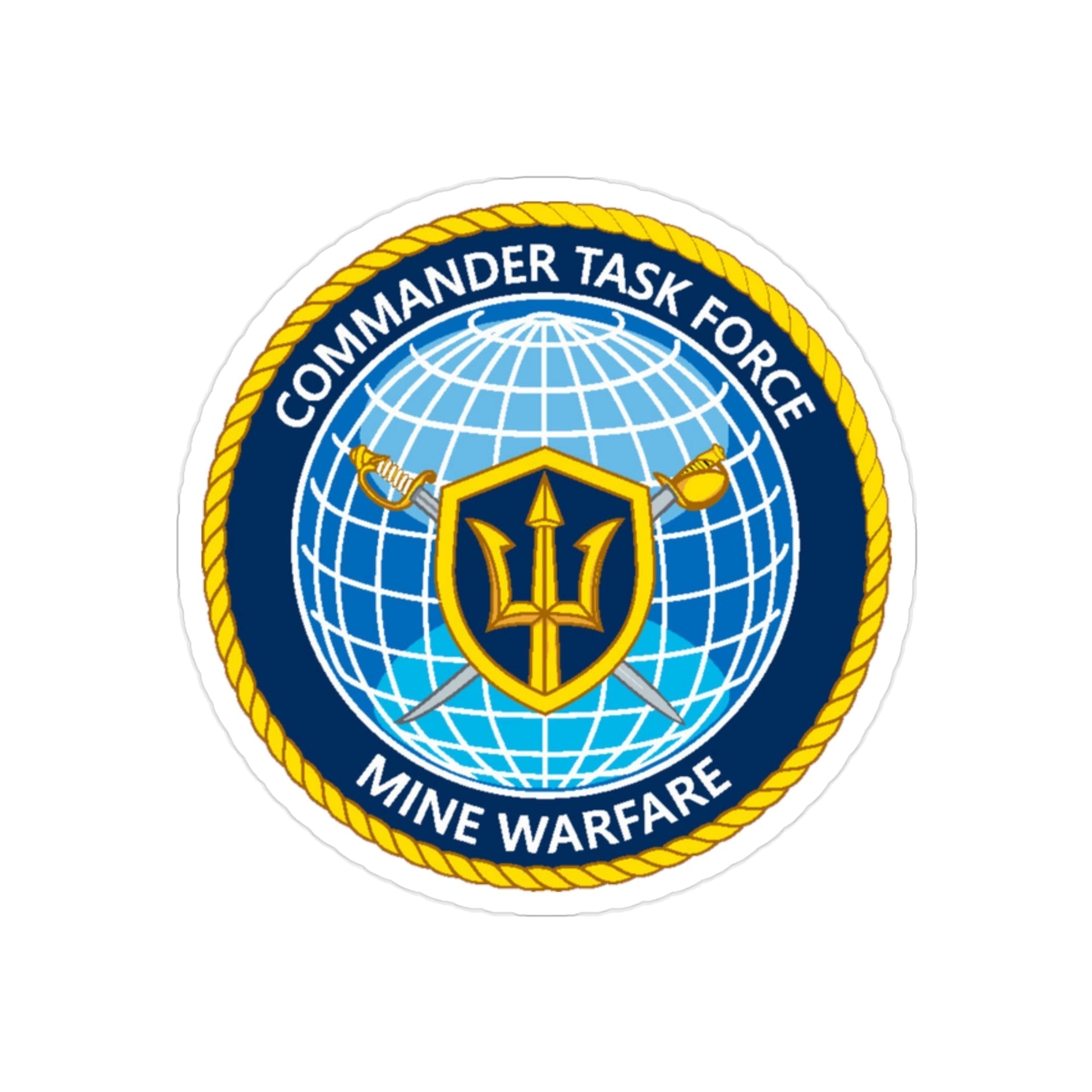 Commander Task Force Mine Warfare CTF MW (U.S. Navy) Transparent STICKER Die-Cut Vinyl Decal-2 Inch-The Sticker Space