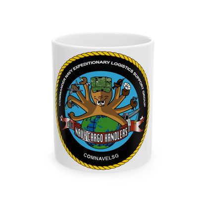 COMNAVELSG Cargo Handlers Commander Navy Expeditionary Logistics Support Group (U.S. Navy) White Coffee Mug-11oz-The Sticker Space