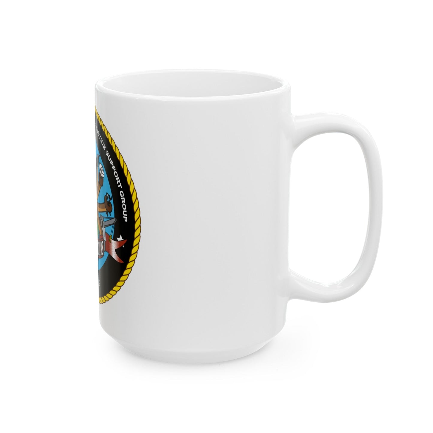 COMNAVELSG Cargo Handlers Commander Navy Expeditionary Logistics Support Group (U.S. Navy) White Coffee Mug-The Sticker Space