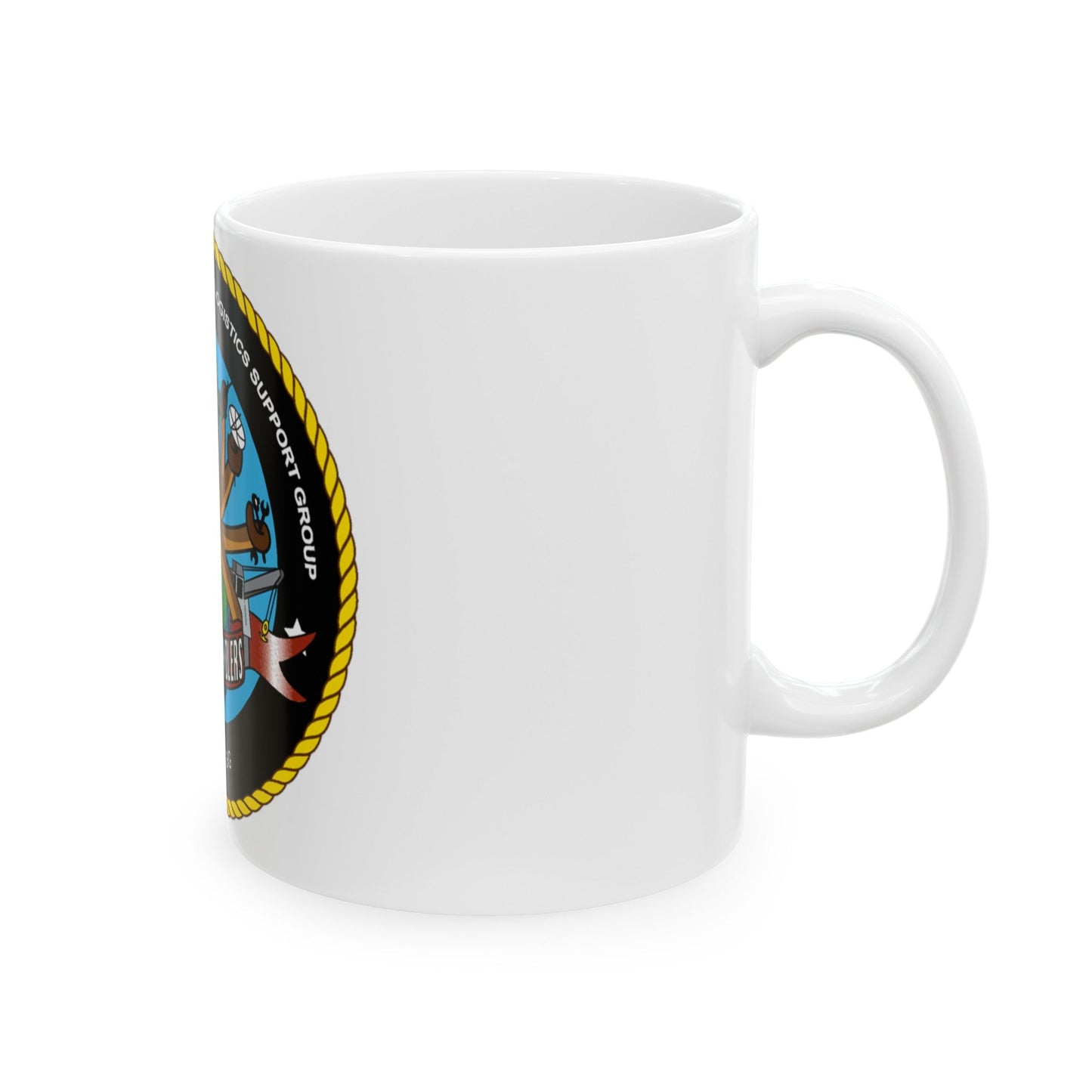 COMNAVELSG Cargo Handlers Commander Navy Expeditionary Logistics Support Group (U.S. Navy) White Coffee Mug-The Sticker Space