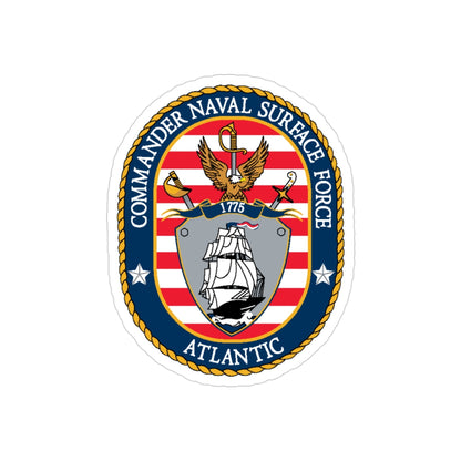COMNAVSURFLANT N44 Commander Naval Surface Force Atlantic (U.S. Navy) Transparent STICKER Die-Cut Vinyl Decal-3 Inch-The Sticker Space
