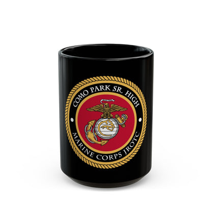 Como Park Sr High Marine Corps Jrotc (USMC) Black Coffee Mug-15oz-The Sticker Space