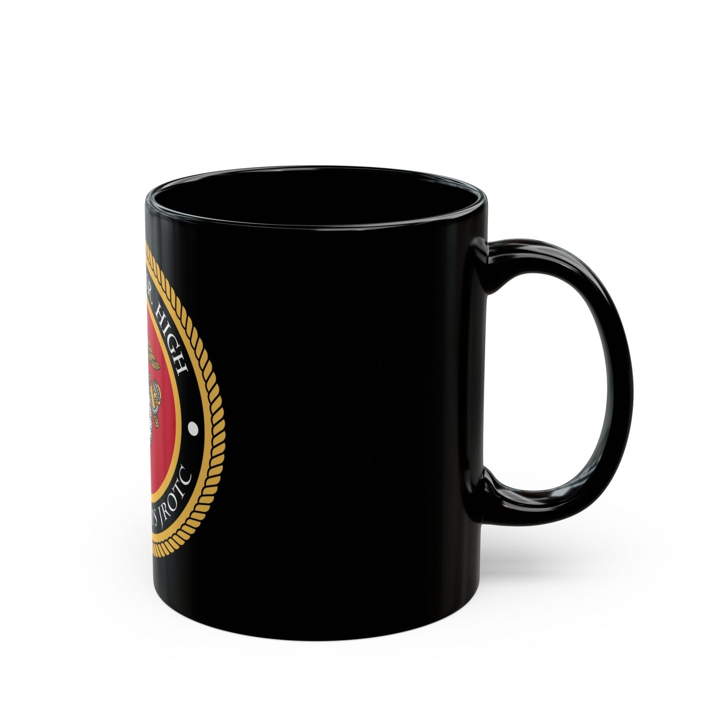 Como Park Sr High Marine Corps Jrotc (USMC) Black Coffee Mug-The Sticker Space