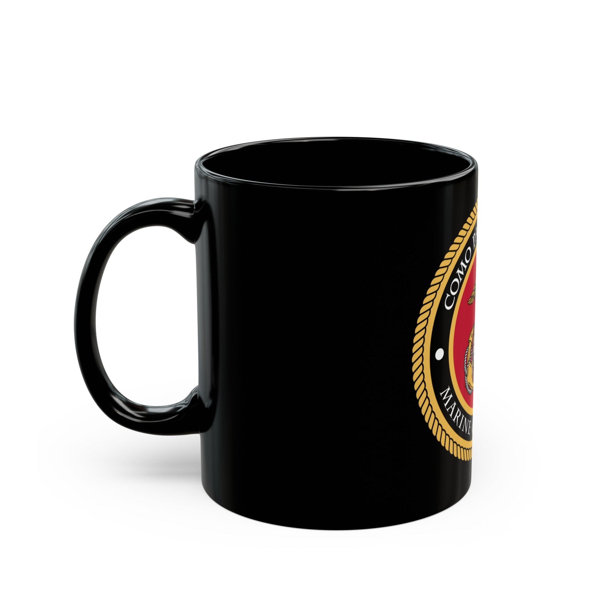 Como Park Sr High Marine Corps Jrotc (USMC) Black Coffee Mug-The Sticker Space