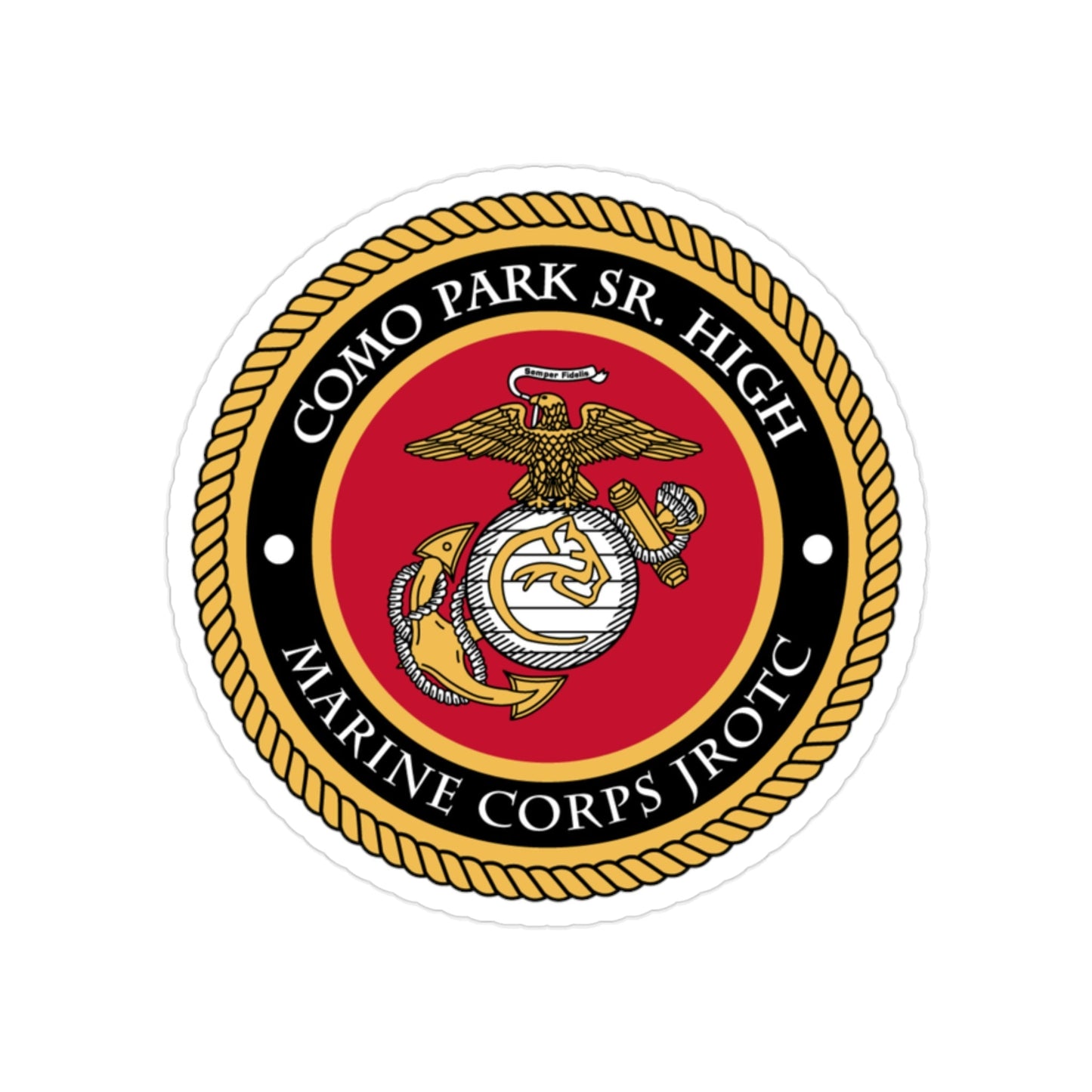 Como Park Sr High Marine Corps Jrotc (USMC) Transparent STICKER Die-Cut Vinyl Decal-2 Inch-The Sticker Space