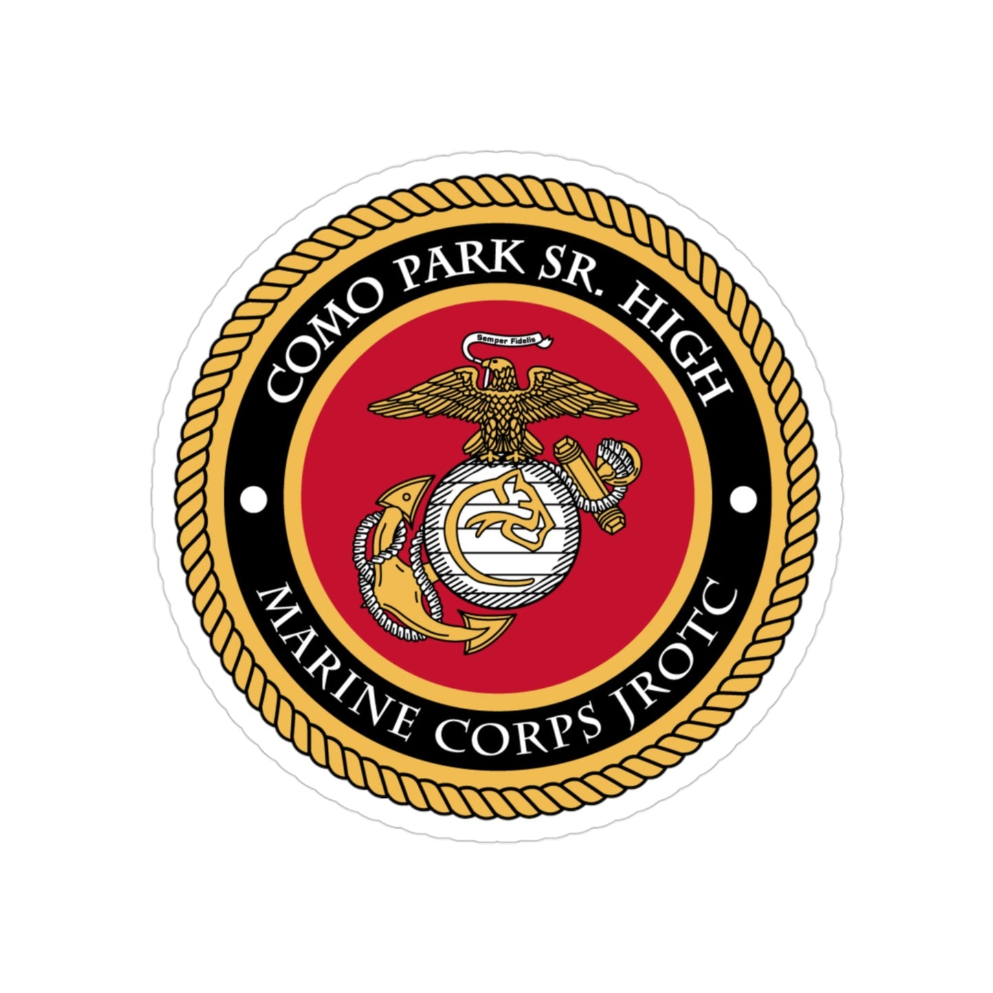 Como Park Sr High Marine Corps Jrotc (USMC) Transparent STICKER Die-Cut Vinyl Decal-3 Inch-The Sticker Space