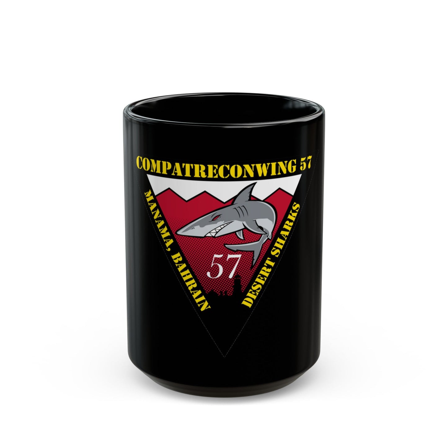 COMPATRECONWING 57 Commander Patrol and Reconnaissance Wing 57 (U.S. Navy) Black Coffee Mug-15oz-The Sticker Space