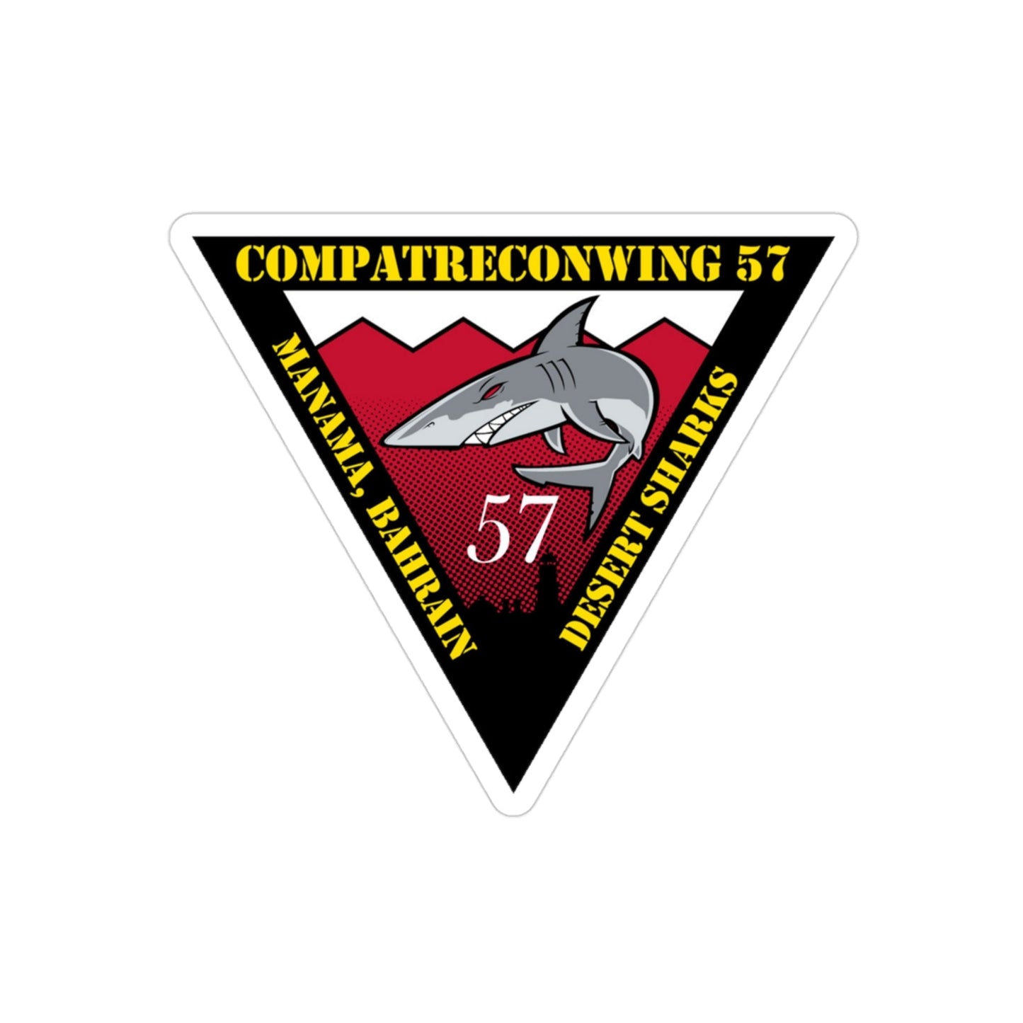 COMPATRECONWING 57 Commander Patrol and Reconnaissance Wing 57 (U.S. Navy) Transparent STICKER Die-Cut Vinyl Decal-3 Inch-The Sticker Space
