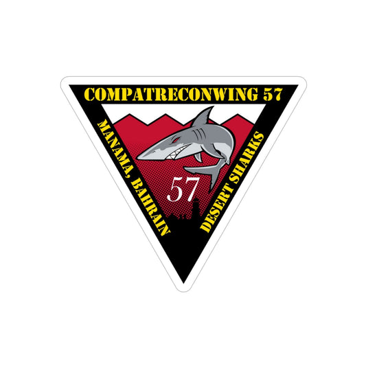 COMPATRECONWING 57 Commander Patrol and Reconnaissance Wing 57 (U.S. Navy) Transparent STICKER Die-Cut Vinyl Decal-6 Inch-The Sticker Space