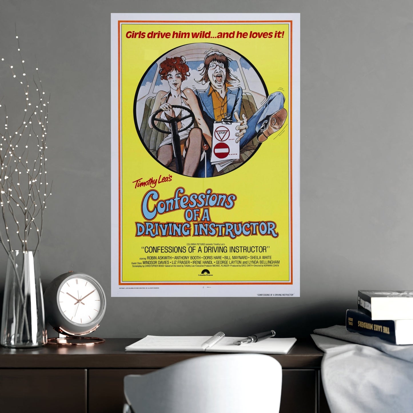 CONFESSIONS OF A DRIVING INSTRUCTOR 1976 - Paper Movie Poster-The Sticker Space