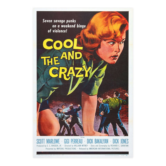 COOL AND THE CRAZY 1958 - Paper Movie Poster-24″ x 36″ (Vertical)-The Sticker Space