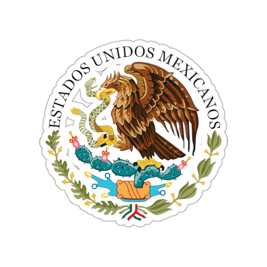 Copy of Copy of Seal of the Government of Mexico STICKER Vinyl Die-Cut Decal-White-The Sticker Space