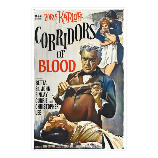 CORRIDORS OF BLOOD 1958 - Paper Movie Poster-24″ x 36″ (Vertical)-The Sticker Space