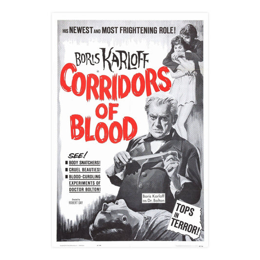 CORRIDORS OF BLOOD (2) 1958 - Paper Movie Poster-24″ x 36″ (Vertical)-The Sticker Space