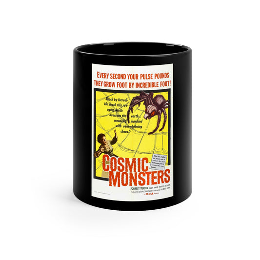 COSMIC MONSTERS 1958 Movie Poster - Black Coffee Cup 11oz-11oz-The Sticker Space