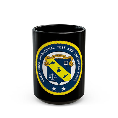 COTEF 2 Star Commander Operational Test and Evaluation Force (U.S. Navy) Black Coffee Mug-15oz-The Sticker Space