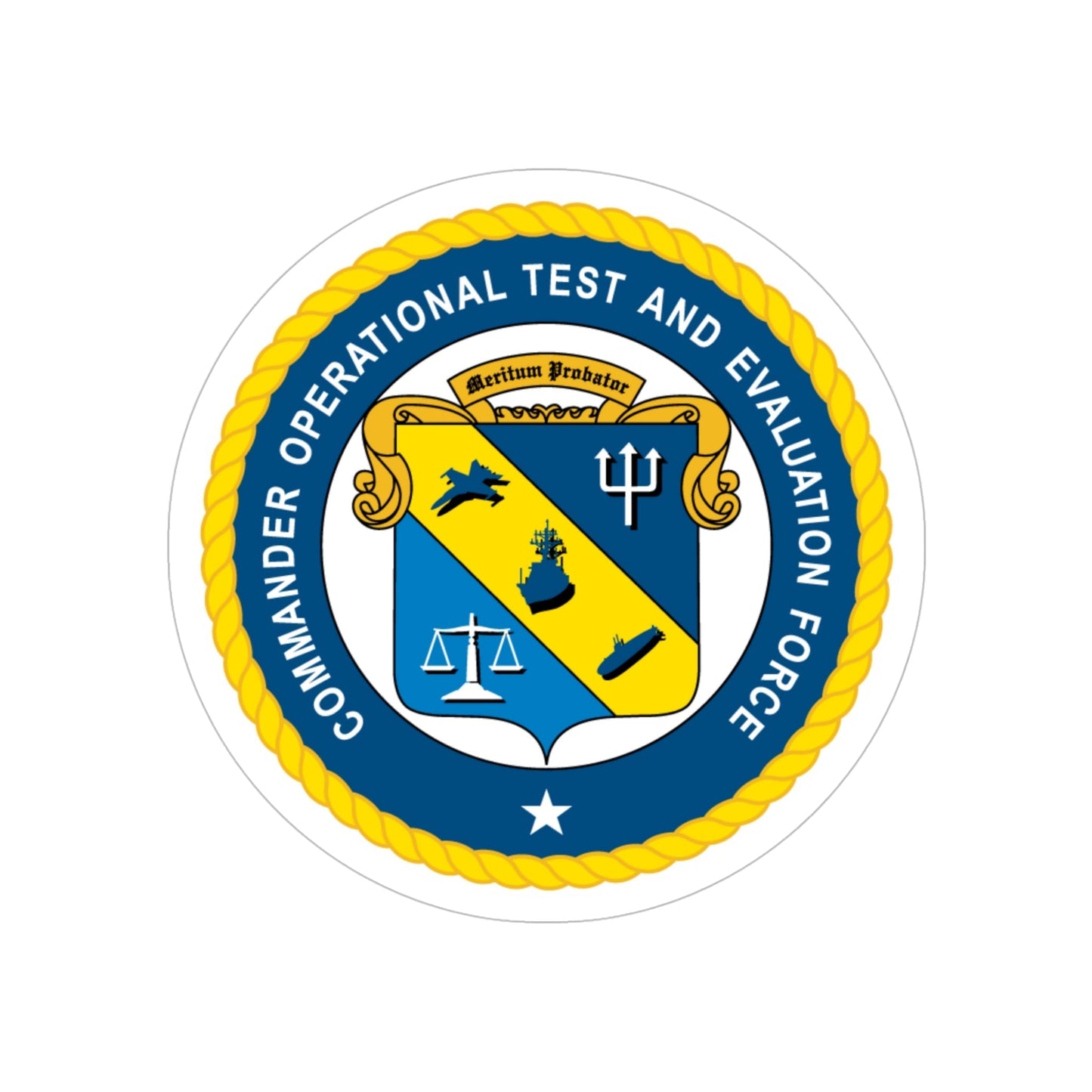 COTEF Commander Operational Test and Evaluation Force (U.S. Navy) Transparent STICKER Die-Cut Vinyl Decal-5 Inch-The Sticker Space