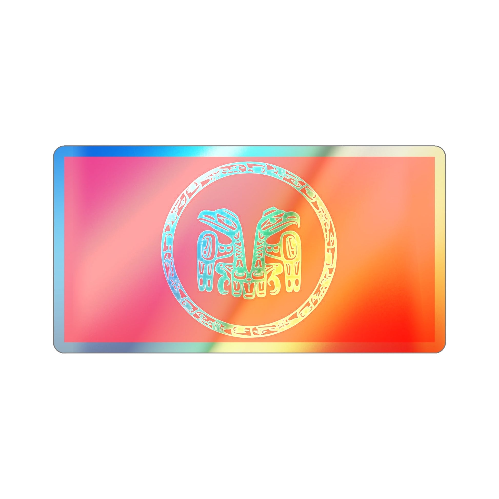 Council of the Haida Nation Flag Holographic STICKER Die-Cut Vinyl Decal-4 Inch-The Sticker Space