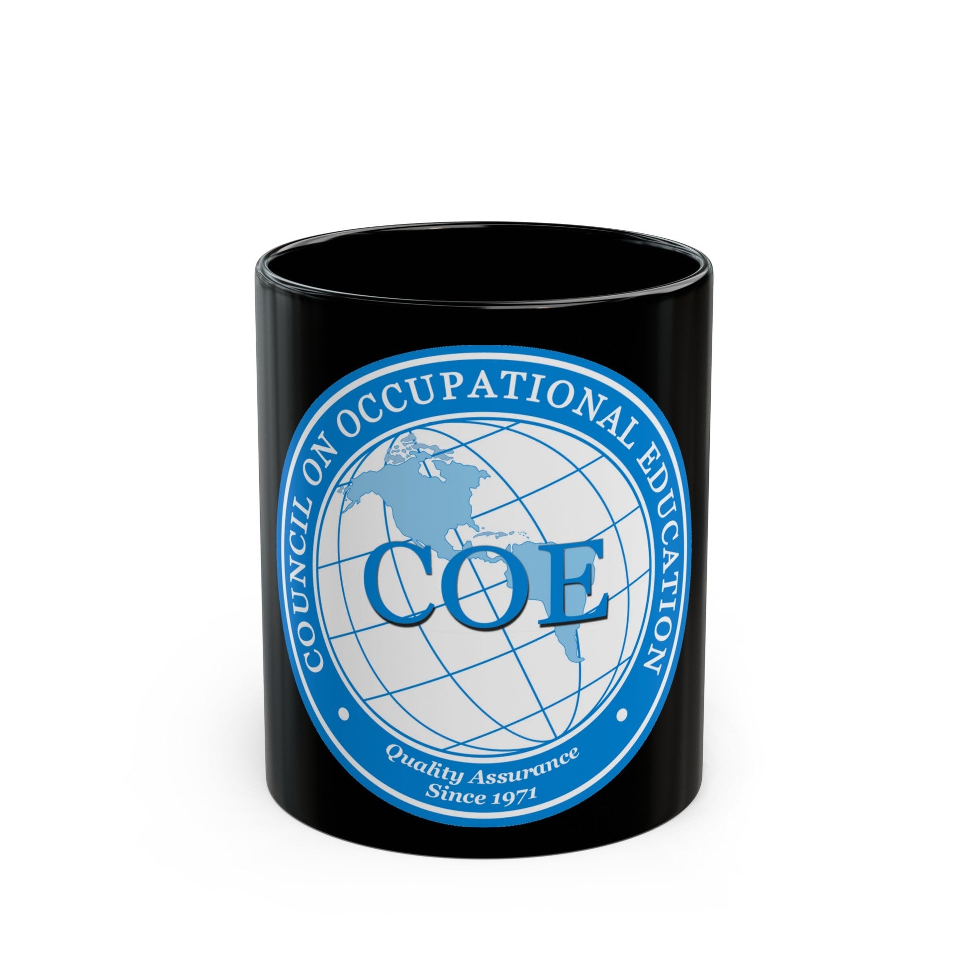 Council on Occupational Education (U.S. Navy) Black Coffee Mug-11oz-The Sticker Space