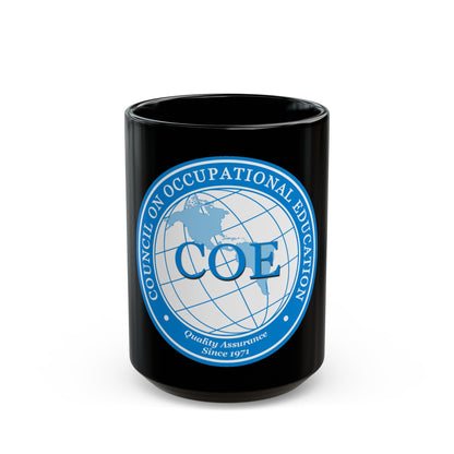 Council on Occupational Education (U.S. Navy) Black Coffee Mug-15oz-The Sticker Space