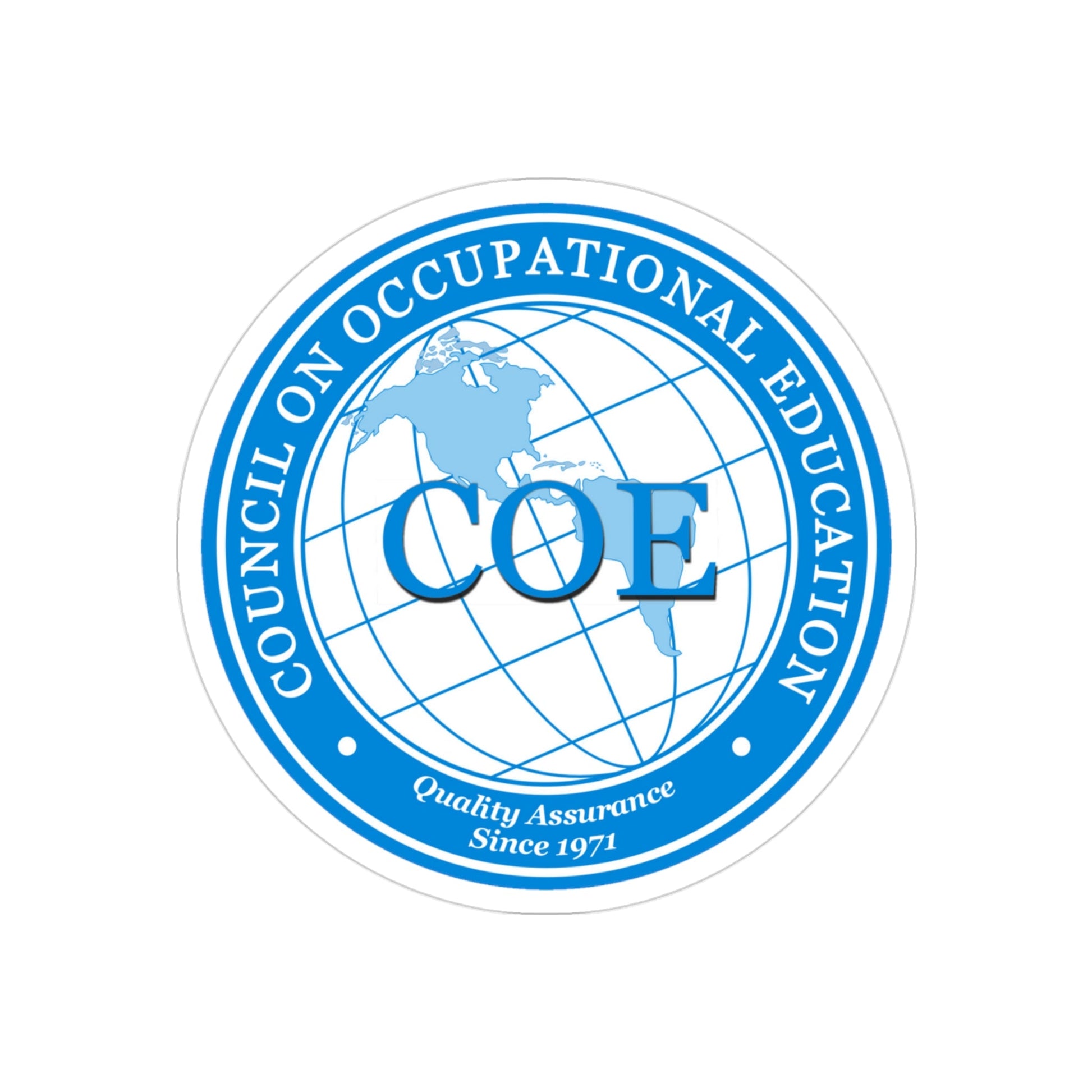 Council on Occupational Education (U.S. Navy) Transparent STICKER Die-Cut Vinyl Decal-3 Inch-The Sticker Space