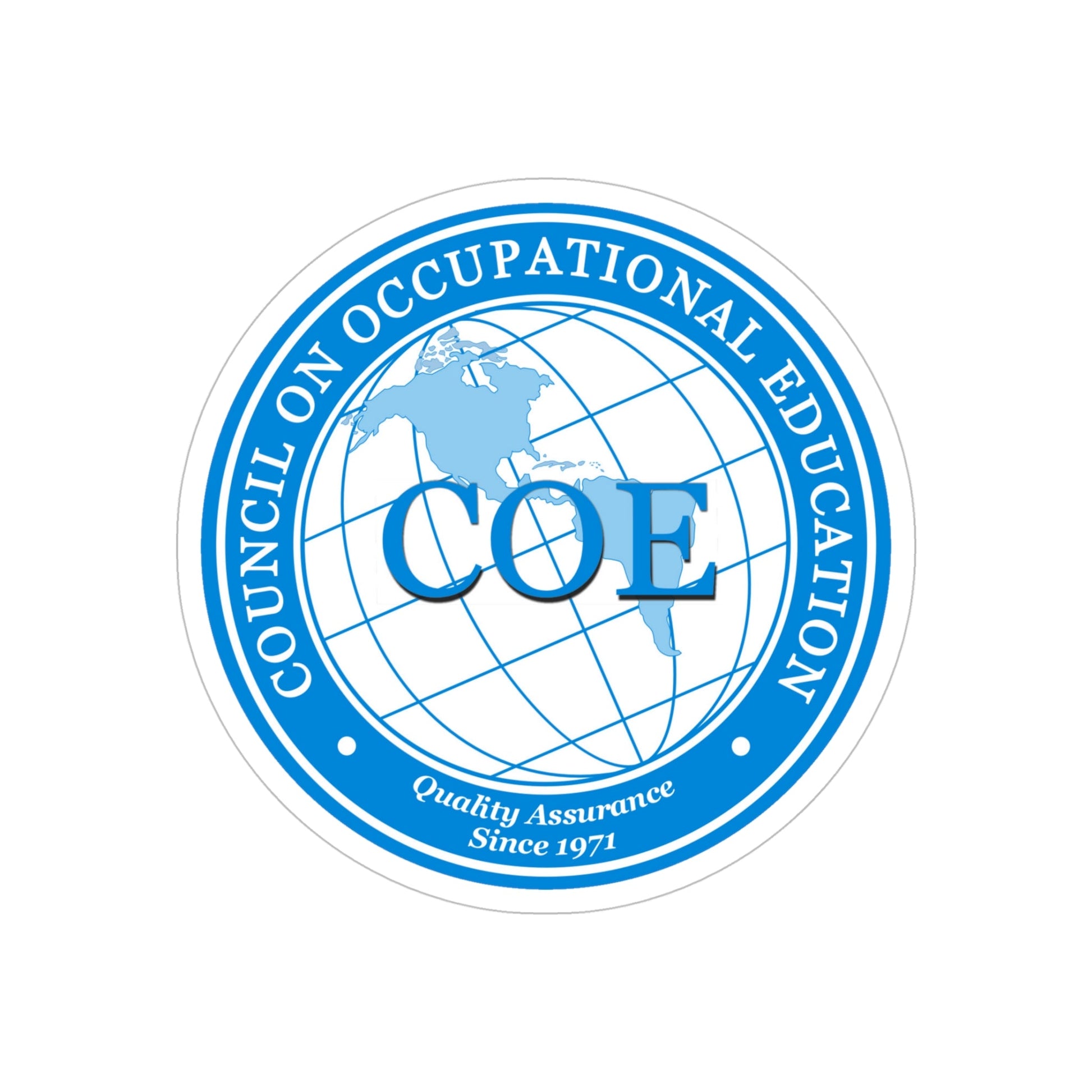 Council on Occupational Education (U.S. Navy) Transparent STICKER Die-Cut Vinyl Decal-5 Inch-The Sticker Space