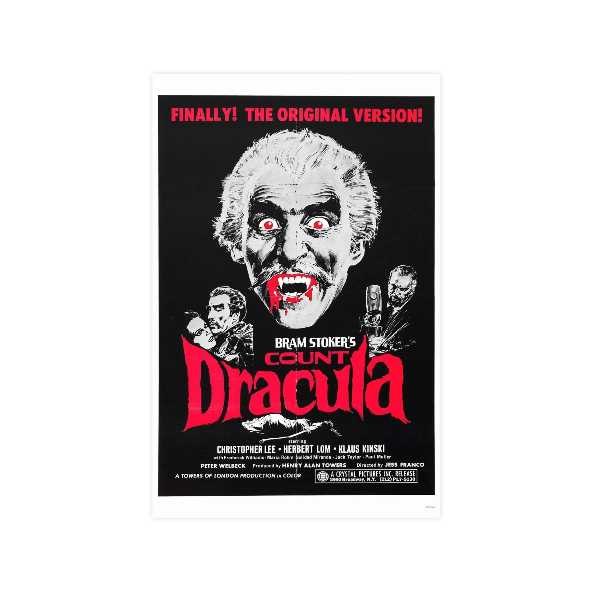 COUNT DRACULA 1970 - Paper Movie Poster-11″ x 17″ (Vertical)-The Sticker Space