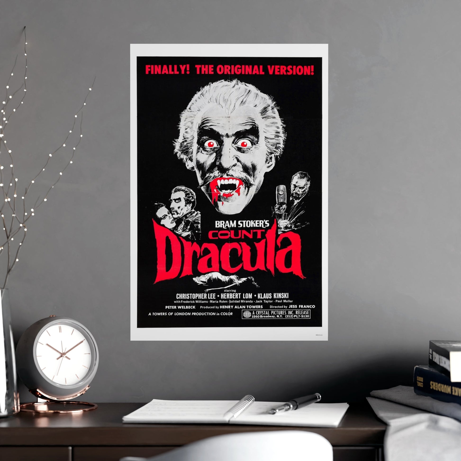 COUNT DRACULA 1970 - Paper Movie Poster-The Sticker Space