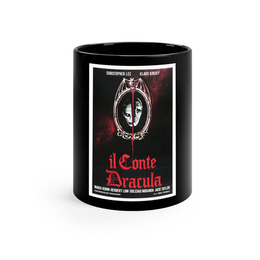 COUNT DRACULA (3) 1970 Movie Poster - Black Coffee Cup 11oz-11oz-The Sticker Space