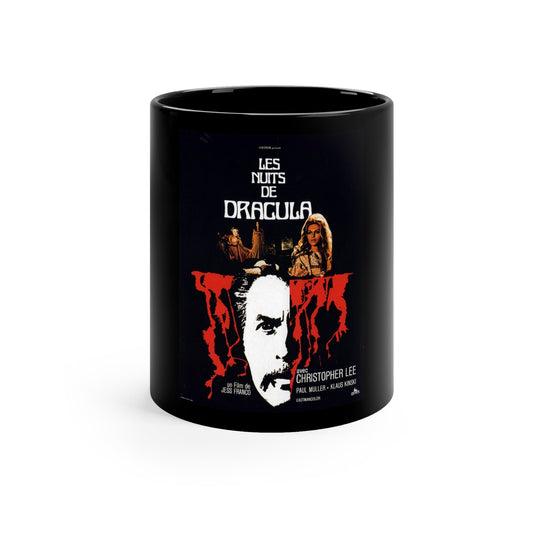 COUNT DRACULA (4) 1970 Movie Poster - Black Coffee Cup 11oz-11oz-The Sticker Space