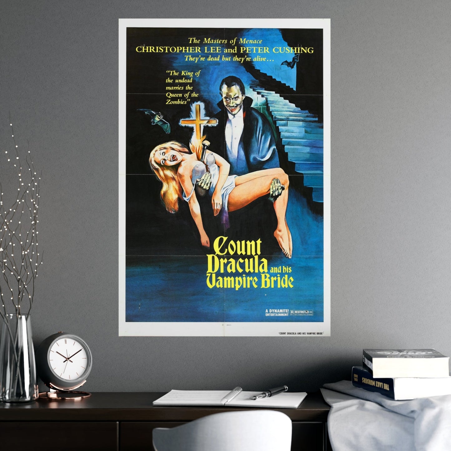 COUNT DRACULA AND HIS VAMPIRE BRIDE 1973 - Paper Movie Poster-The Sticker Space