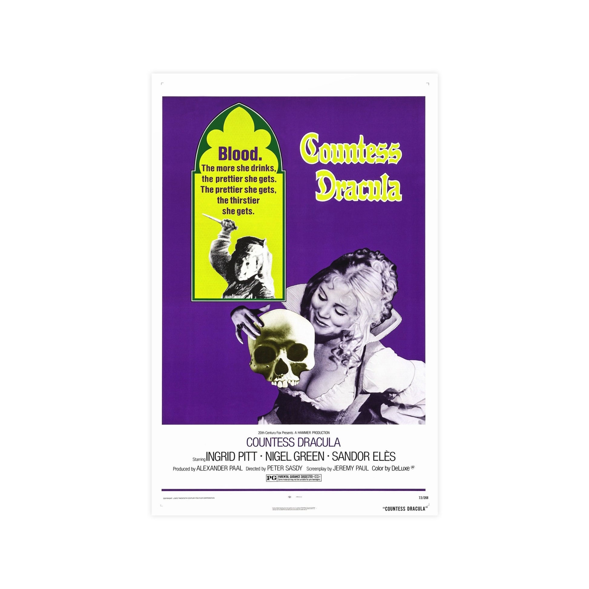 COUNTESS DRACULA 1971 - Paper Movie Poster-11″ x 17″ (Vertical)-The Sticker Space