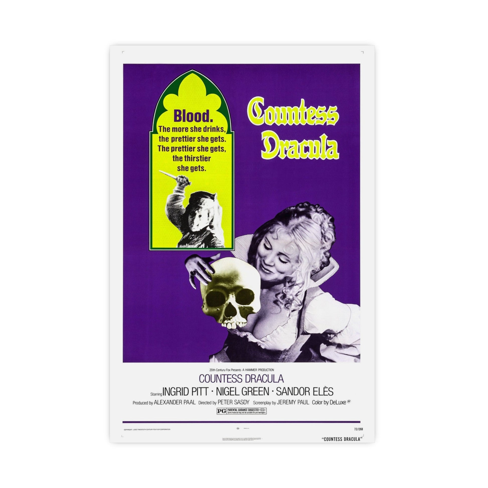 COUNTESS DRACULA 1971 - Paper Movie Poster-16″ x 24″ (Vertical)-The Sticker Space