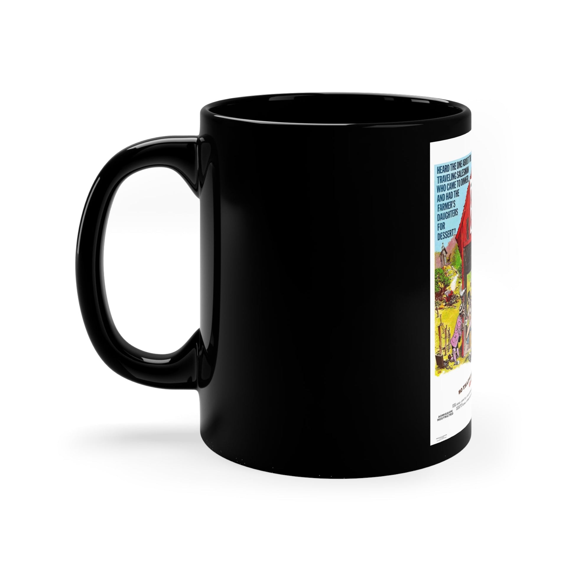 COUNTRY CUZZINS 1972 Movie Poster - Black Coffee Cup 11oz-11oz-The Sticker Space