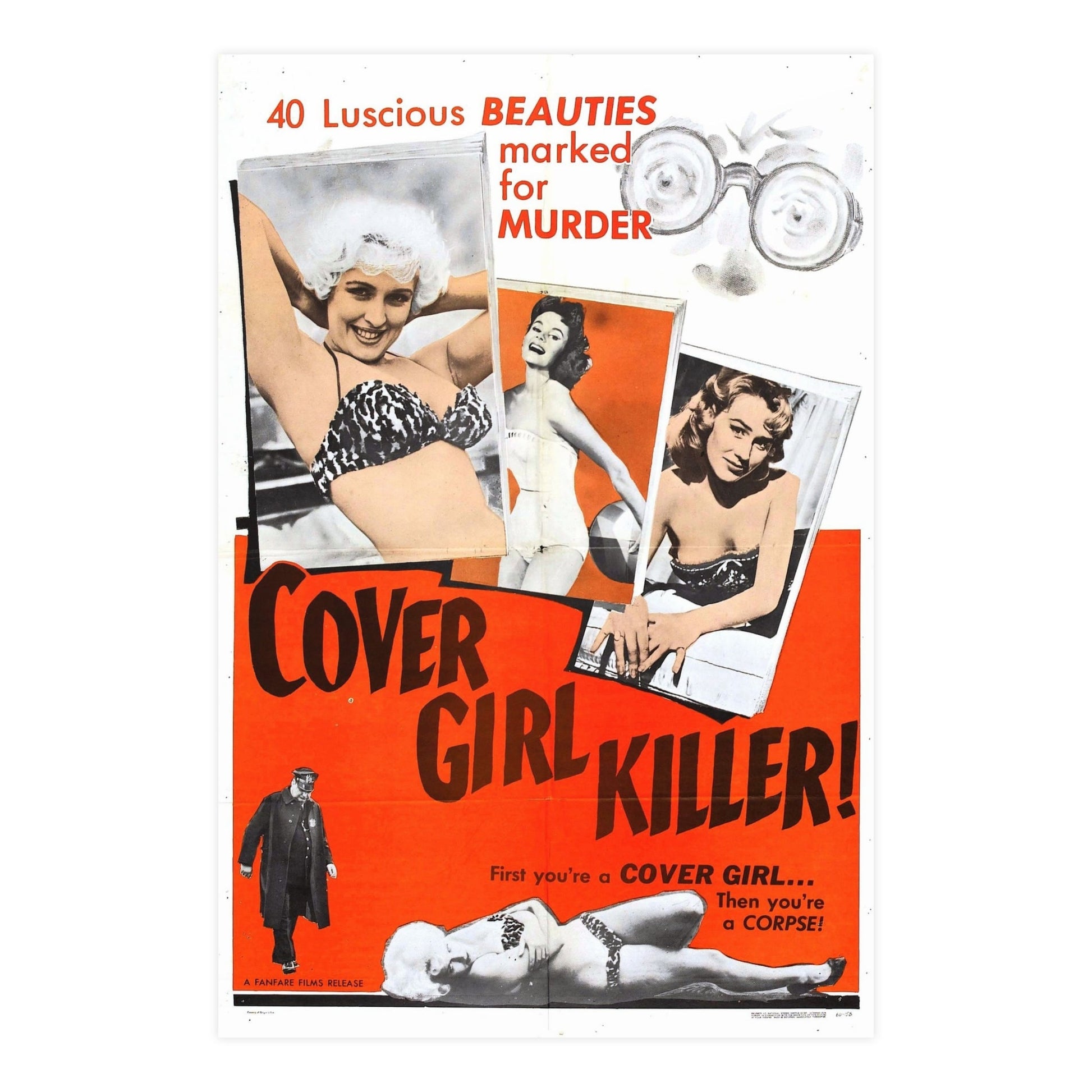 COVER GIRL KILLER 1959 - Paper Movie Poster-24″ x 36″ (Vertical)-The Sticker Space