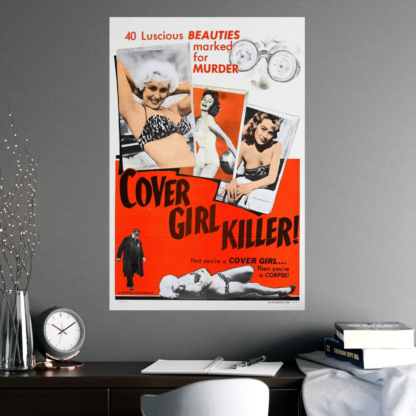 COVER GIRL KILLER 1959 - Paper Movie Poster-The Sticker Space