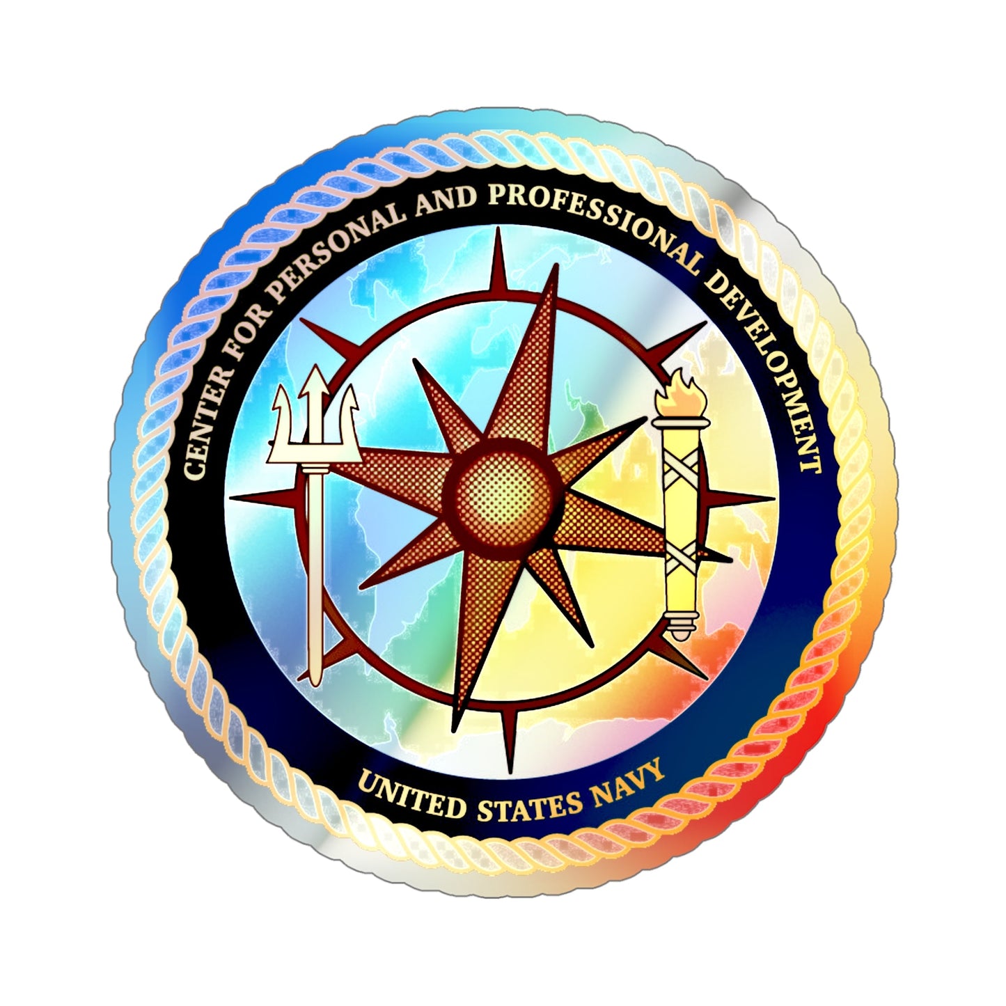 CPPD Center for Personal & Prof Development (U.S. Navy) Holographic STICKER Die-Cut Vinyl Decal-5 Inch-The Sticker Space