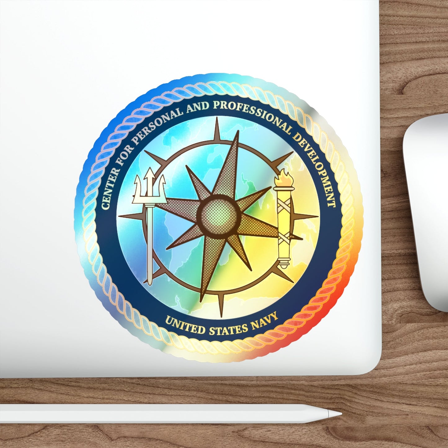CPPD Center for Personal & Prof Development (U.S. Navy) Holographic STICKER Die-Cut Vinyl Decal-The Sticker Space