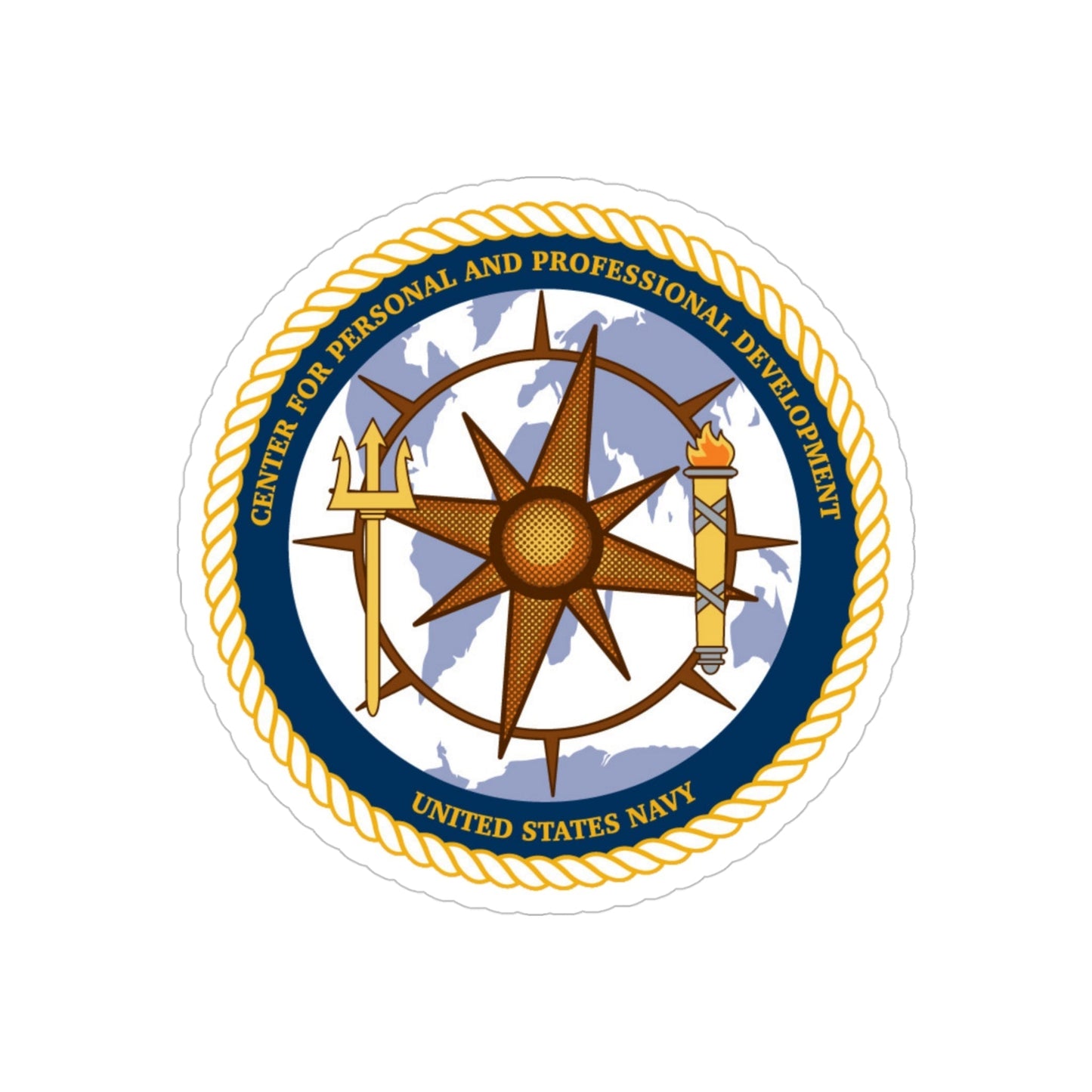 CPPD Center for Personal & Prof Development (U.S. Navy) Transparent STICKER Die-Cut Vinyl Decal-4 Inch-The Sticker Space