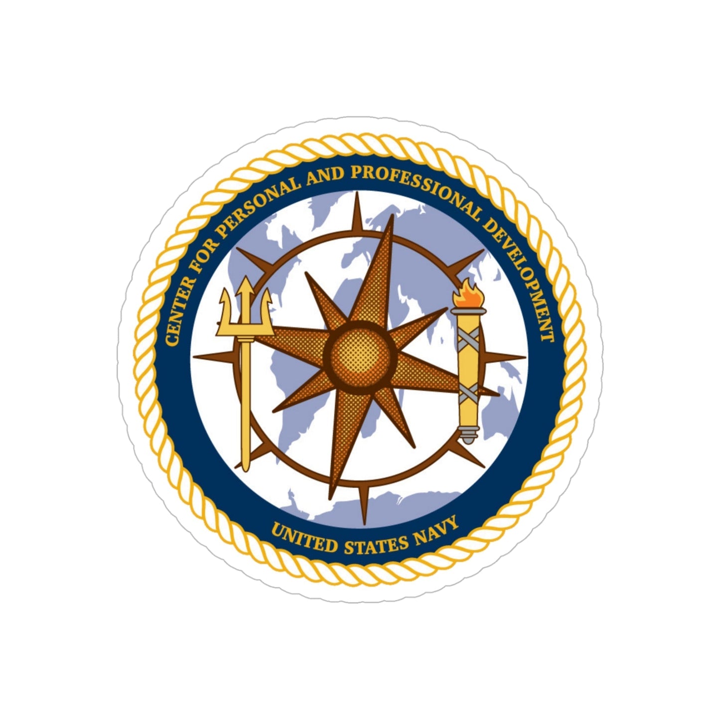 CPPD Center for Personal & Prof Development (U.S. Navy) Transparent STICKER Die-Cut Vinyl Decal-5 Inch-The Sticker Space