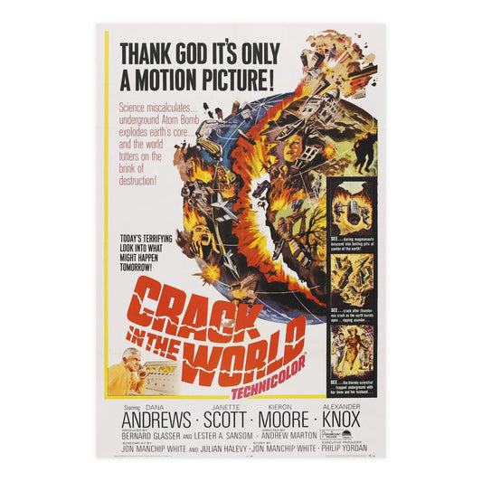 CRACK IN THE WORLD 1960 - Paper Movie Poster-24″ x 36″ (Vertical)-The Sticker Space
