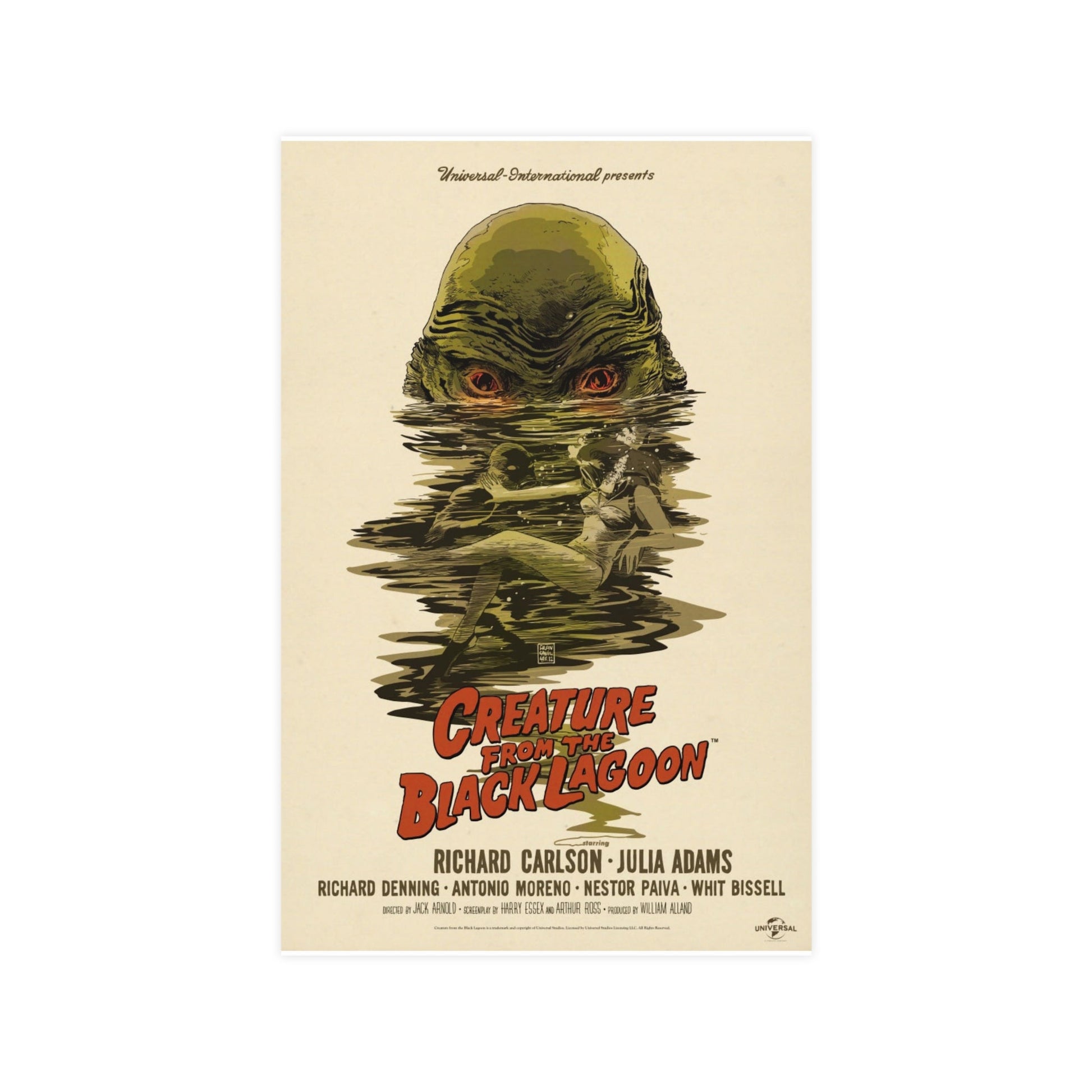 CREATURE FROM THE BLACK LAGOON (10) 1954 - Paper Movie Poster-11″ x 17″ (Vertical)-The Sticker Space