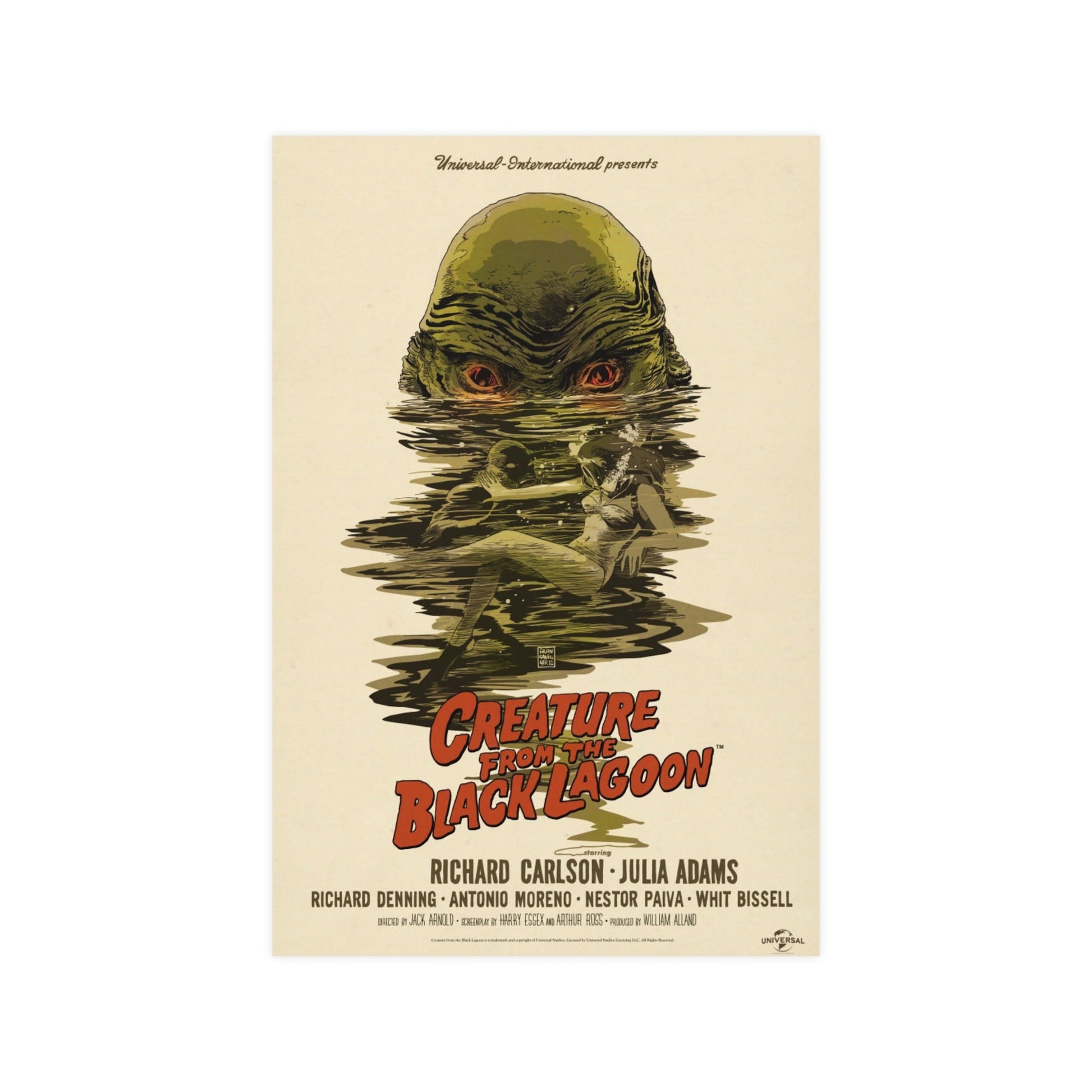 CREATURE FROM THE BLACK LAGOON (10) 1954 - Paper Movie Poster-12″ x 18″ (Vertical)-The Sticker Space