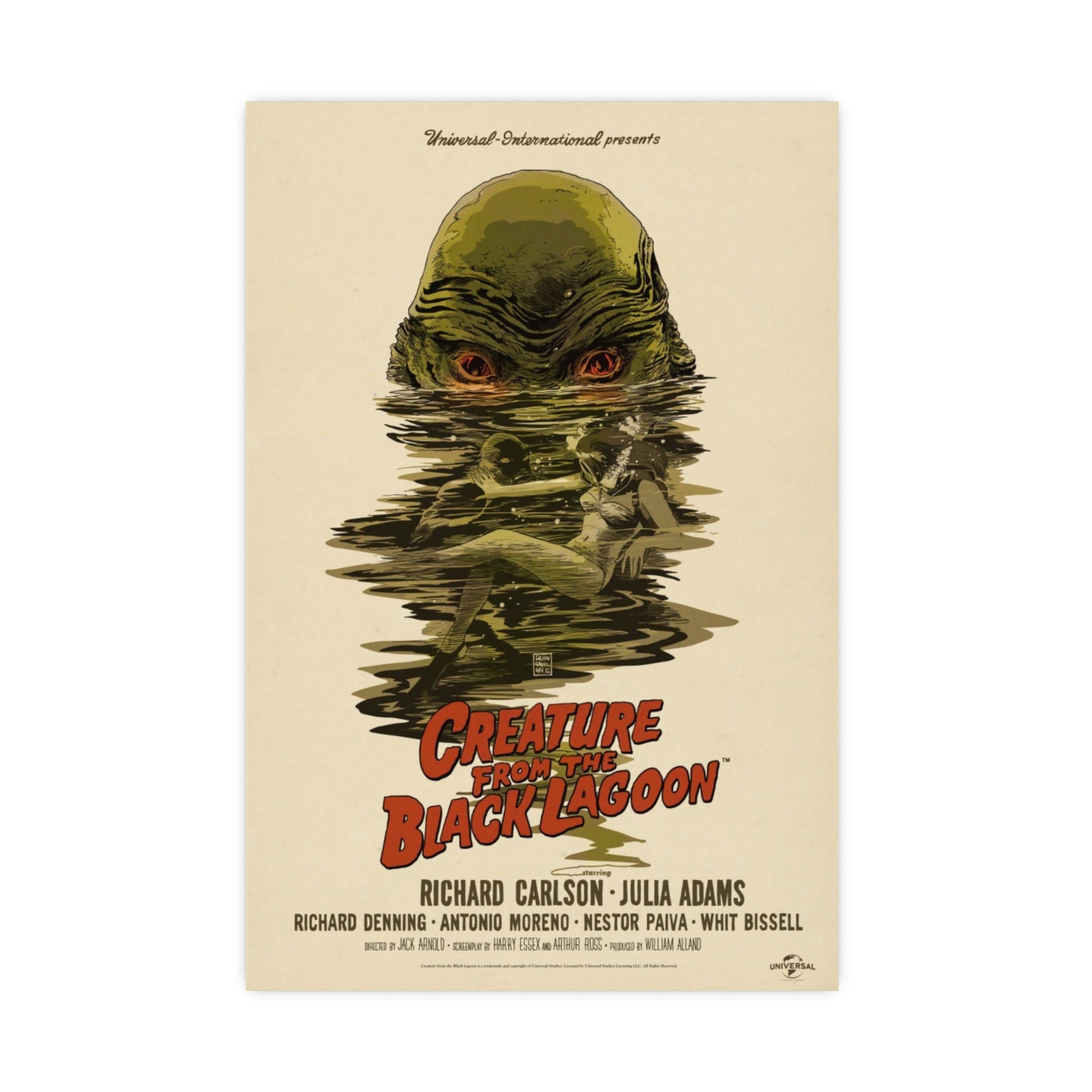 CREATURE FROM THE BLACK LAGOON (10) 1954 - Paper Movie Poster-16″ x 24″ (Vertical)-The Sticker Space