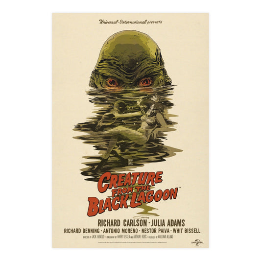 CREATURE FROM THE BLACK LAGOON (10) 1954 - Paper Movie Poster-24″ x 36″ (Vertical)-The Sticker Space